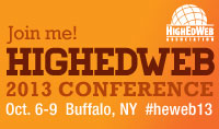 Join me at the HighEdWeb 2013 Conference in Buffalo, New York, Oct. 6-9