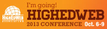 I'm going to the HighEdWeb 2013 Conference in Buffalo, New York, Oct. 6-9
